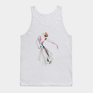 Ballerina Dance Drawing Tank Top